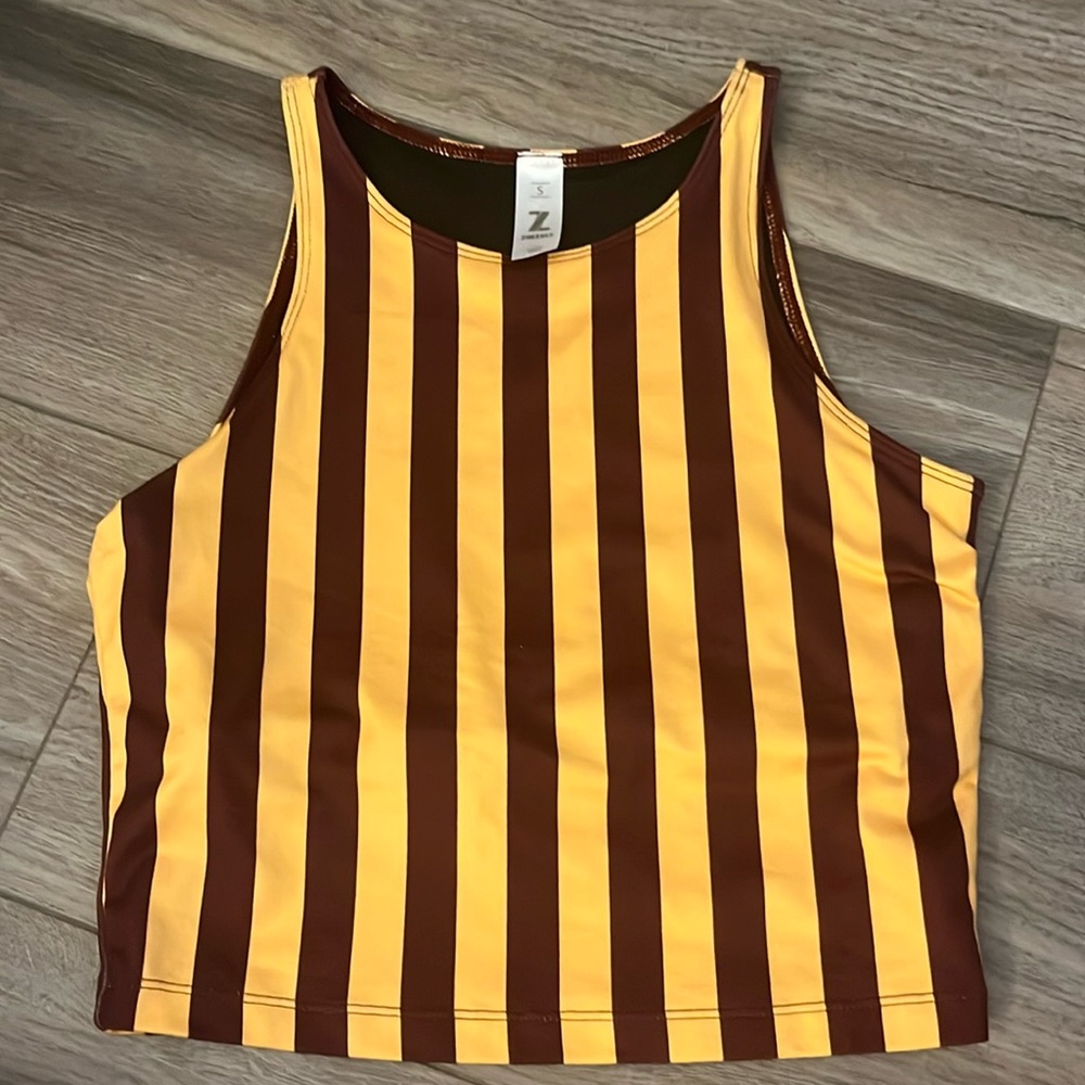 Maroon & Gold Striped Tank